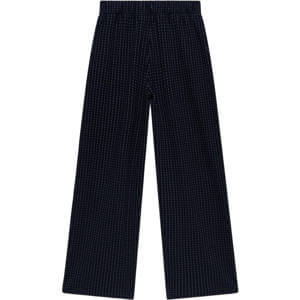 Mint Velvet Navy Pinstripe Wide Trousers